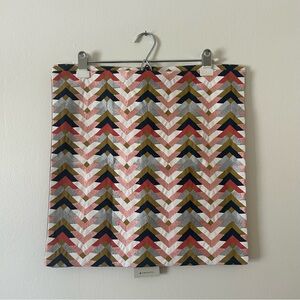 NWT West Elm Jewel Multicolor Embroidered Chevron Pillow Covers - Set Of 2